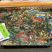 NWT Sakroots Green Tan Bali Animal Jungle Cosmetic Essentials Large Pouch Bag