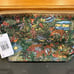 NWT Sakroots Green Tan Bali Animal Jungle Cosmetic Essentials Large Pouch Bag
