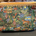 NWT Sakroots Green Tan Bali Animal Jungle Cosmetic Essentials Large Pouch Bag