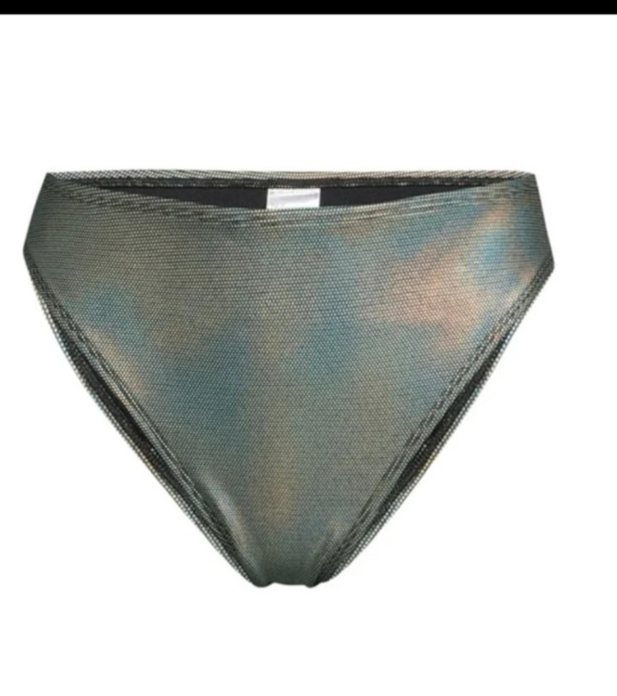 No Boundaries. Silver & Black Holographic Dots Bikini Bottom. Size XL. NWT.