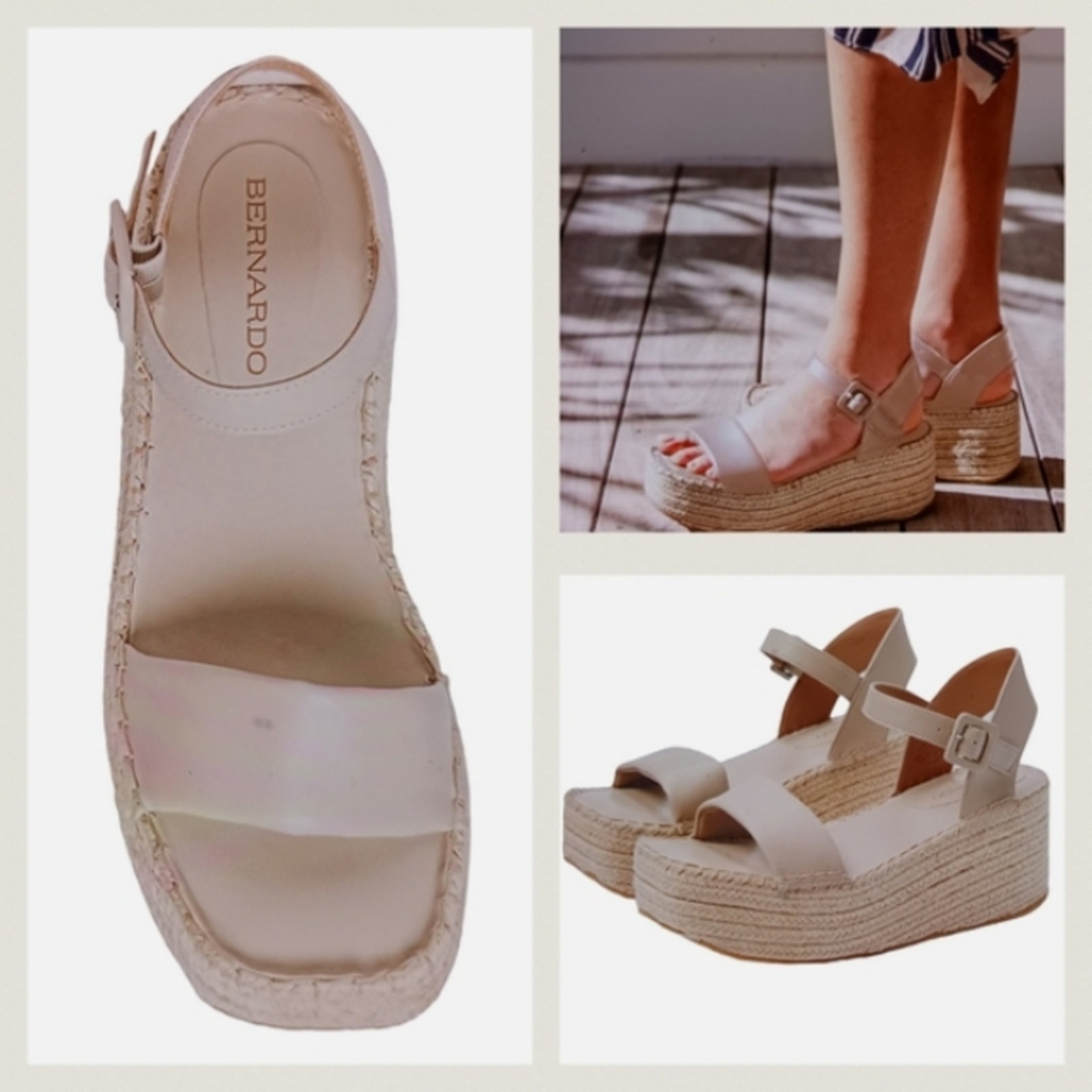 Bernardo Mallorca Platform Espadrille Sandals EUC 218 Size 9M S2830