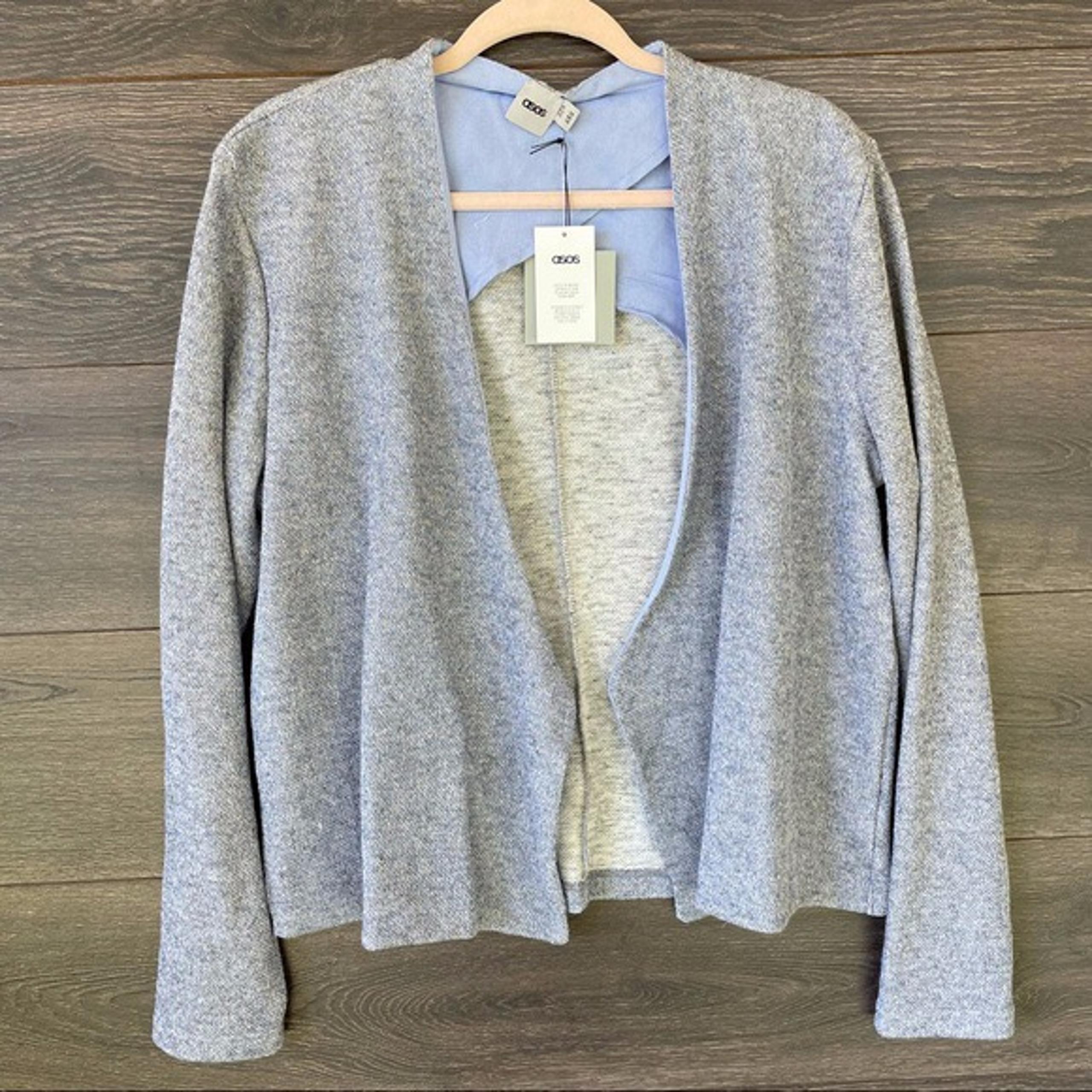 NWT ASOS | Blue Shimmer Open Heather Knit Sweater Cardigan
