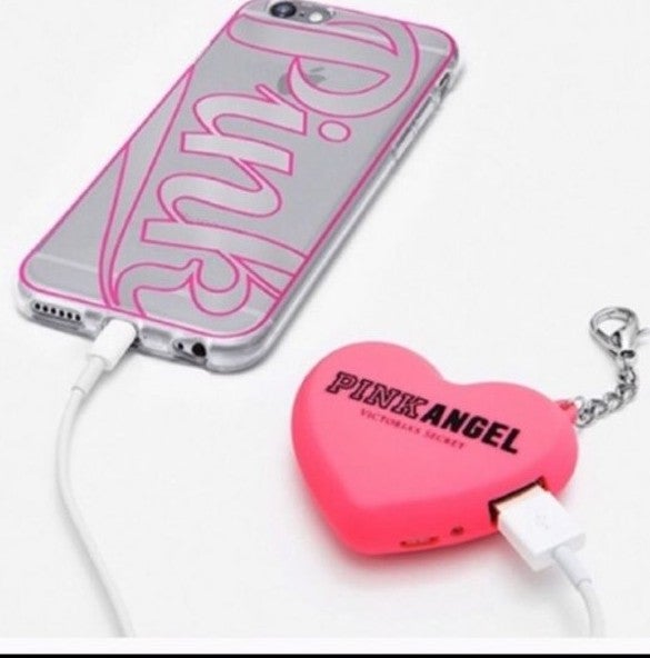 Rare & vhtf PINK PORTABLE HEART CHARGER