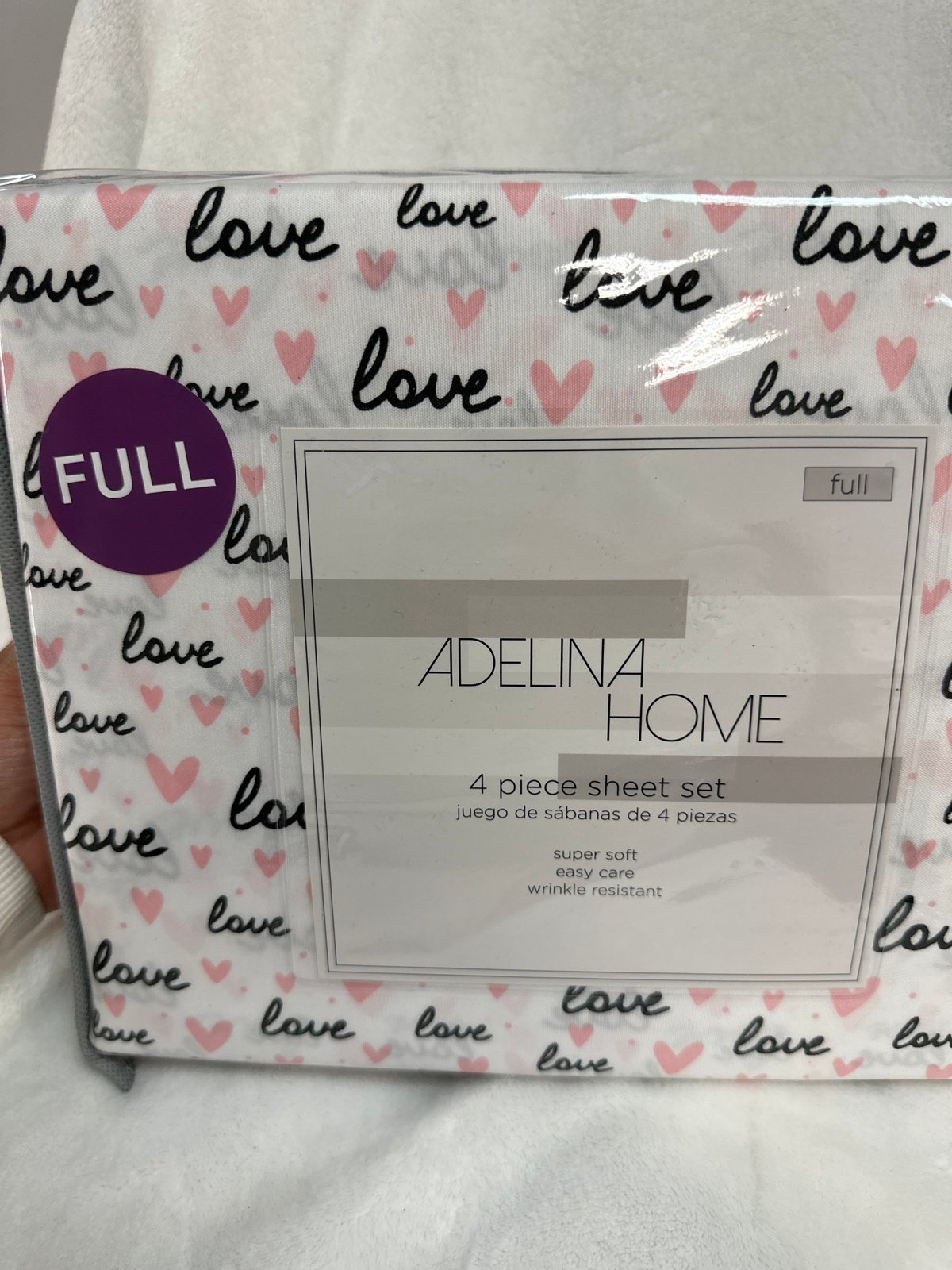 Valentines Day LOVE sheet set Full Pink Bed Sheets