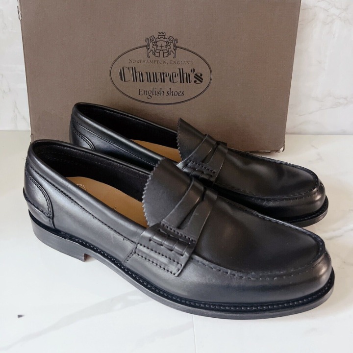 Church's Pembrey Men's Loafers Dress Shoe Black Prestige Leather US 10.5 850