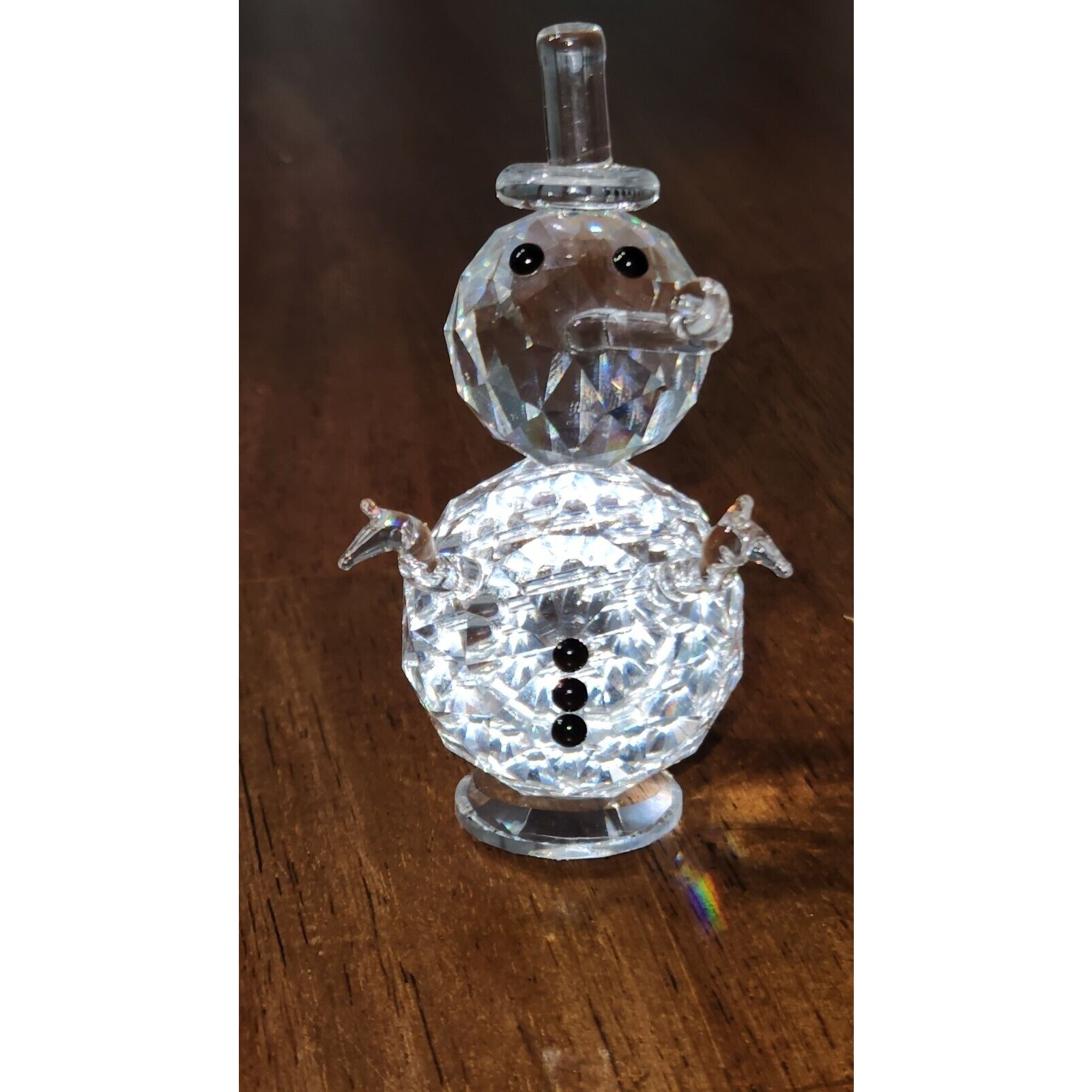 crystal snowman figurine