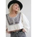 Free People Iggie Ivory Embroidered Crop Top Boho Size XS Pullover Woven 148