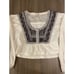 Free People Iggie Ivory Embroidered Crop Top Boho Size XS Pullover Woven 148