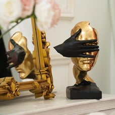 NEW Thinker Statue for Home Decor-Gold Sculptures Decorative - 11.8 H Covering