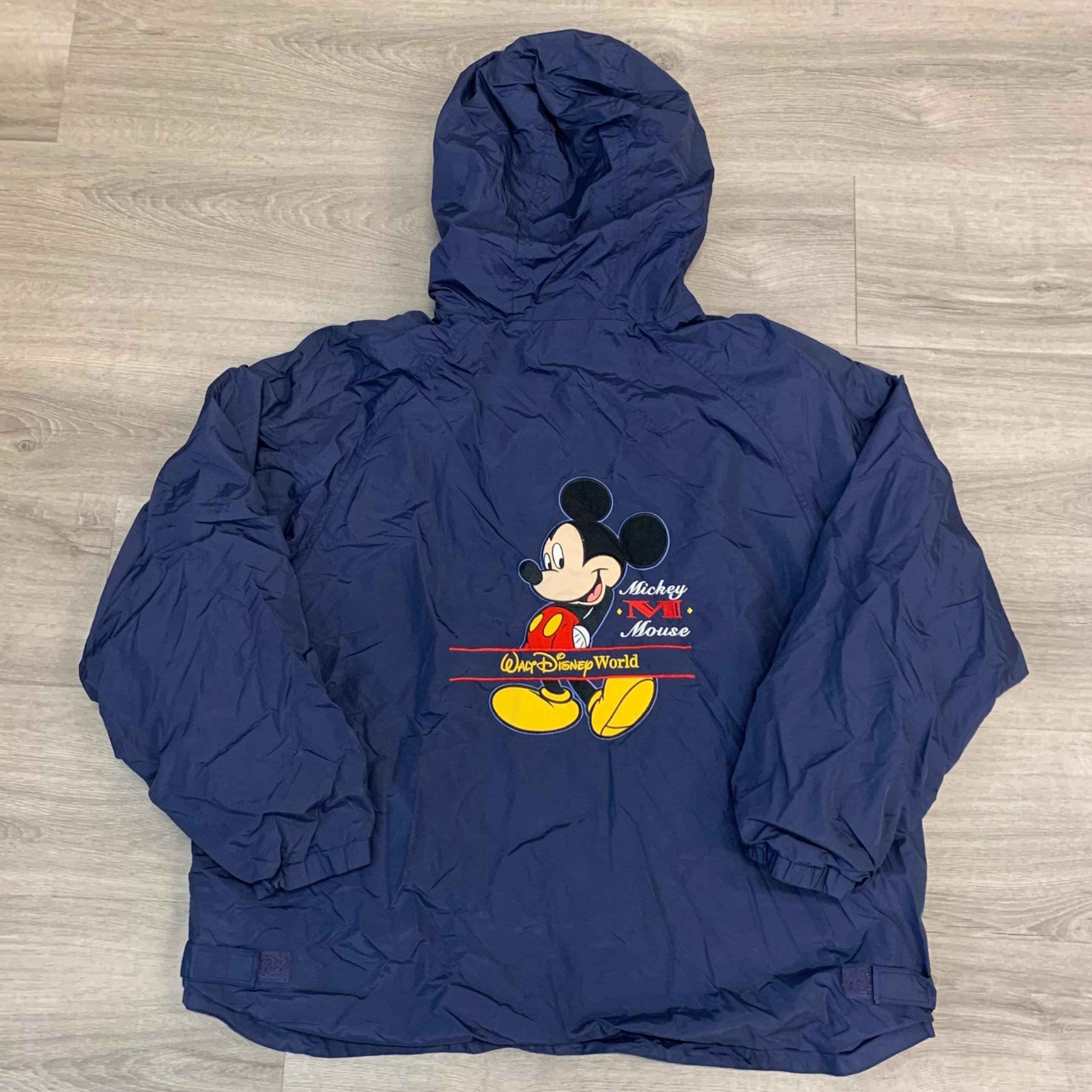Walt Disney World Mickey Mouse Hooded Windbreaker Jacket Men’s Size XL