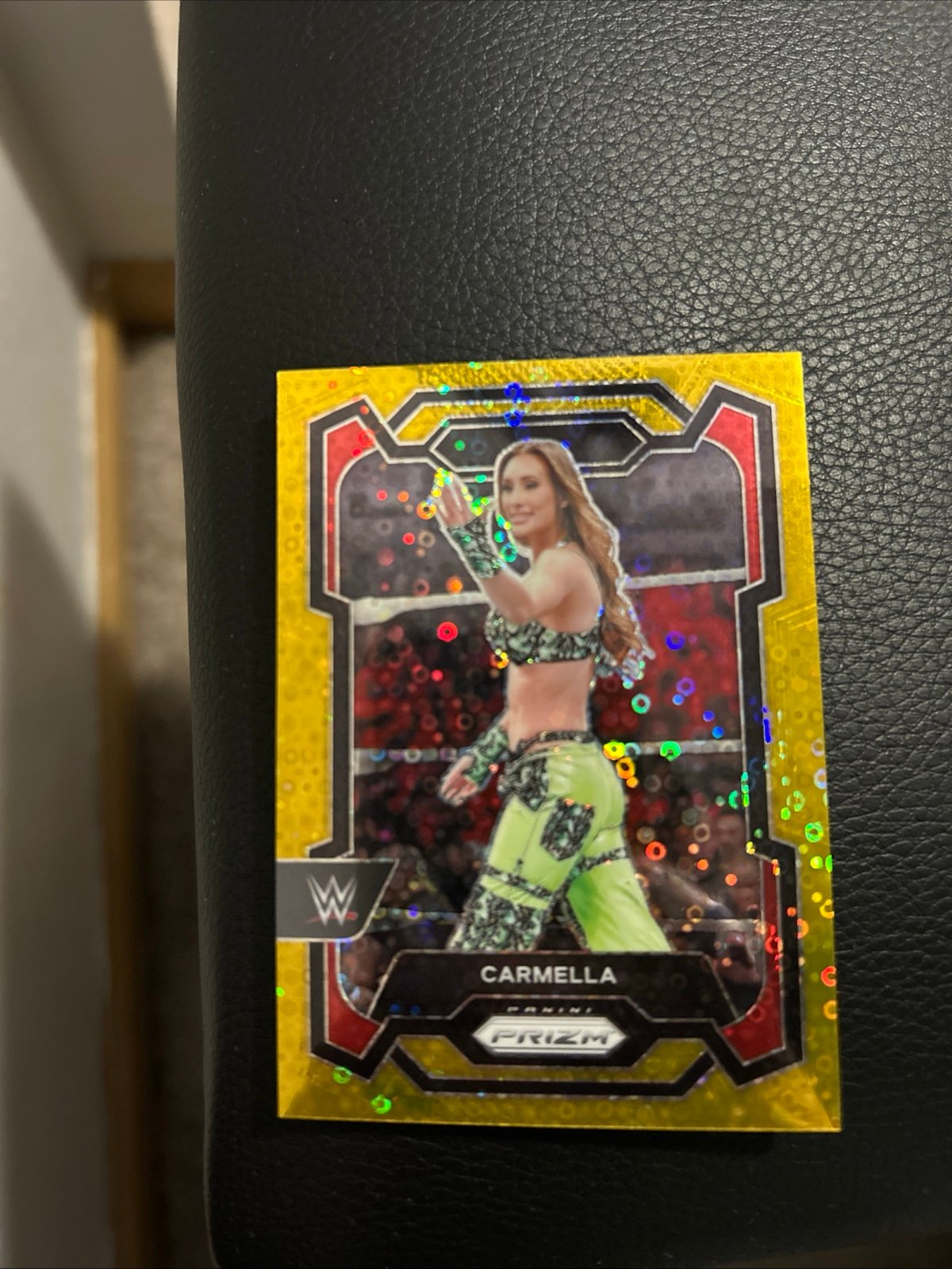 2024 Panini Prizm Undercard WWE Gold Disco Prizm #200 Carmella /10 SSP Sp MINT!