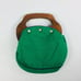 Vintage 70s Green Wooden Handle Clutch