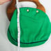 Vintage 70s Green Wooden Handle Clutch