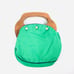 Vintage 70s Green Wooden Handle Clutch