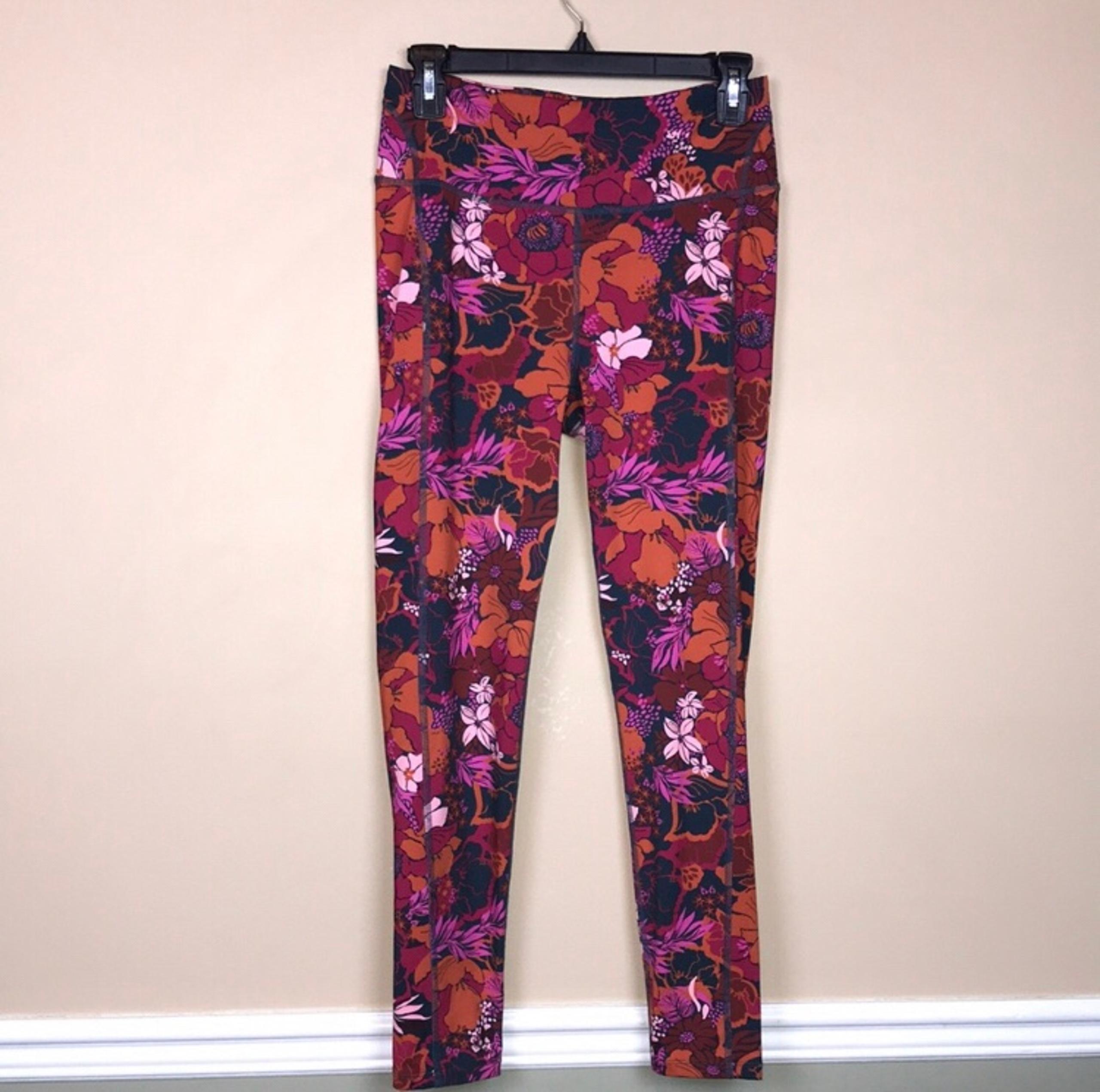Free People FP Movement Women’s Athletic Gym Workout Floral Print Leggings