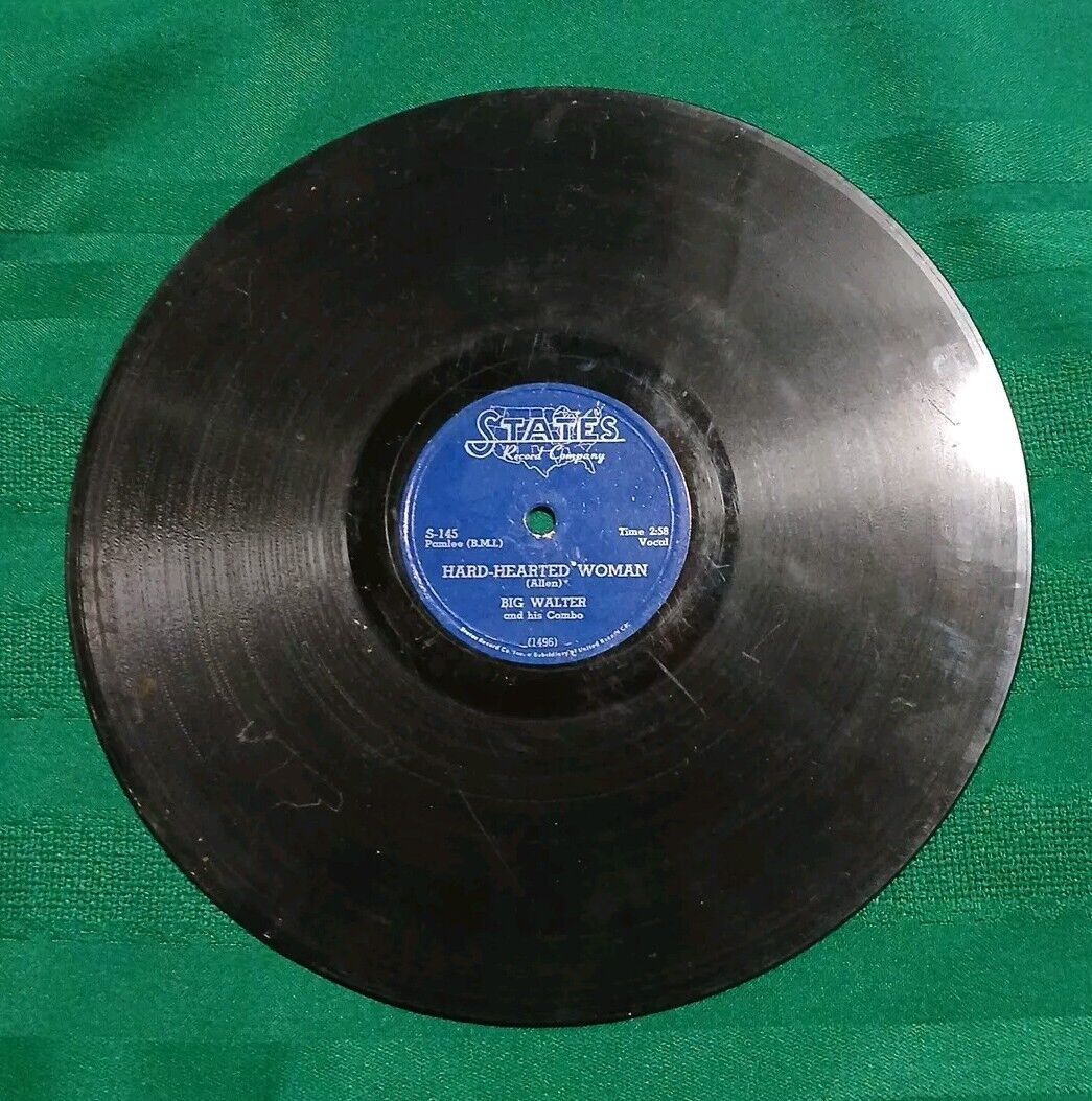 BIG WALTER BACK HOME TO MAMA HARD-HEARTED WOMAN STATES 1496 1497 TX BLUES 78