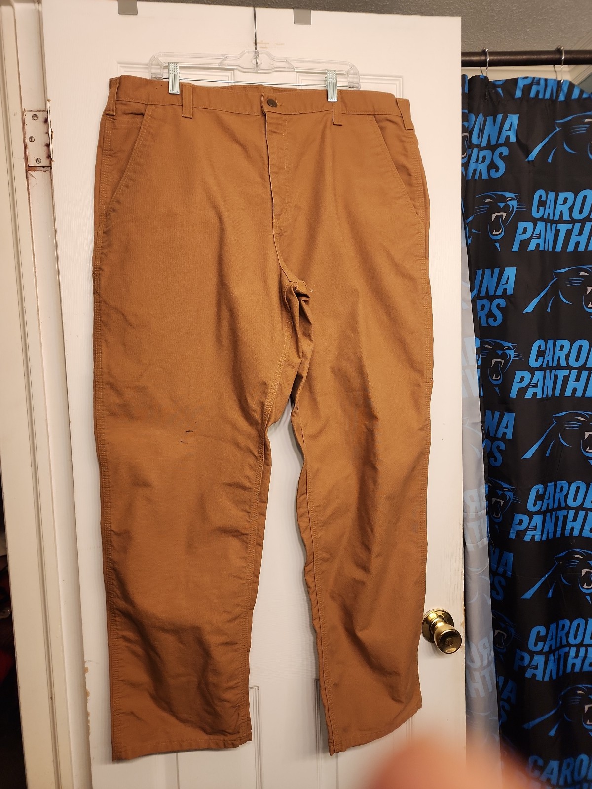 Carhart Dungaree Fit Size 32 x 32 Mens Brown Work Carpenter Pants 383-51 Size 34