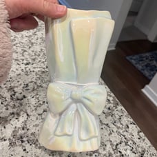 AIDA & JADE NWT Iridescent bow Ceramic Vase Coquette Bouquet 48