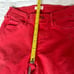 MOTHER The Looker Ankle Fray In Firecracker Skinny Red Jeans