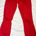 MOTHER The Looker Ankle Fray In Firecracker Skinny Red Jeans