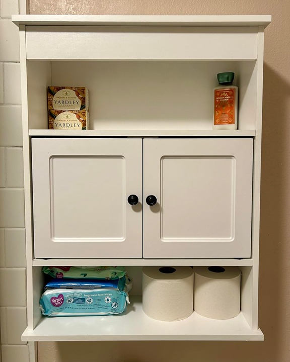 Bathroom Wall Cabinet, with 3 Shelves, Medicine Cabinet