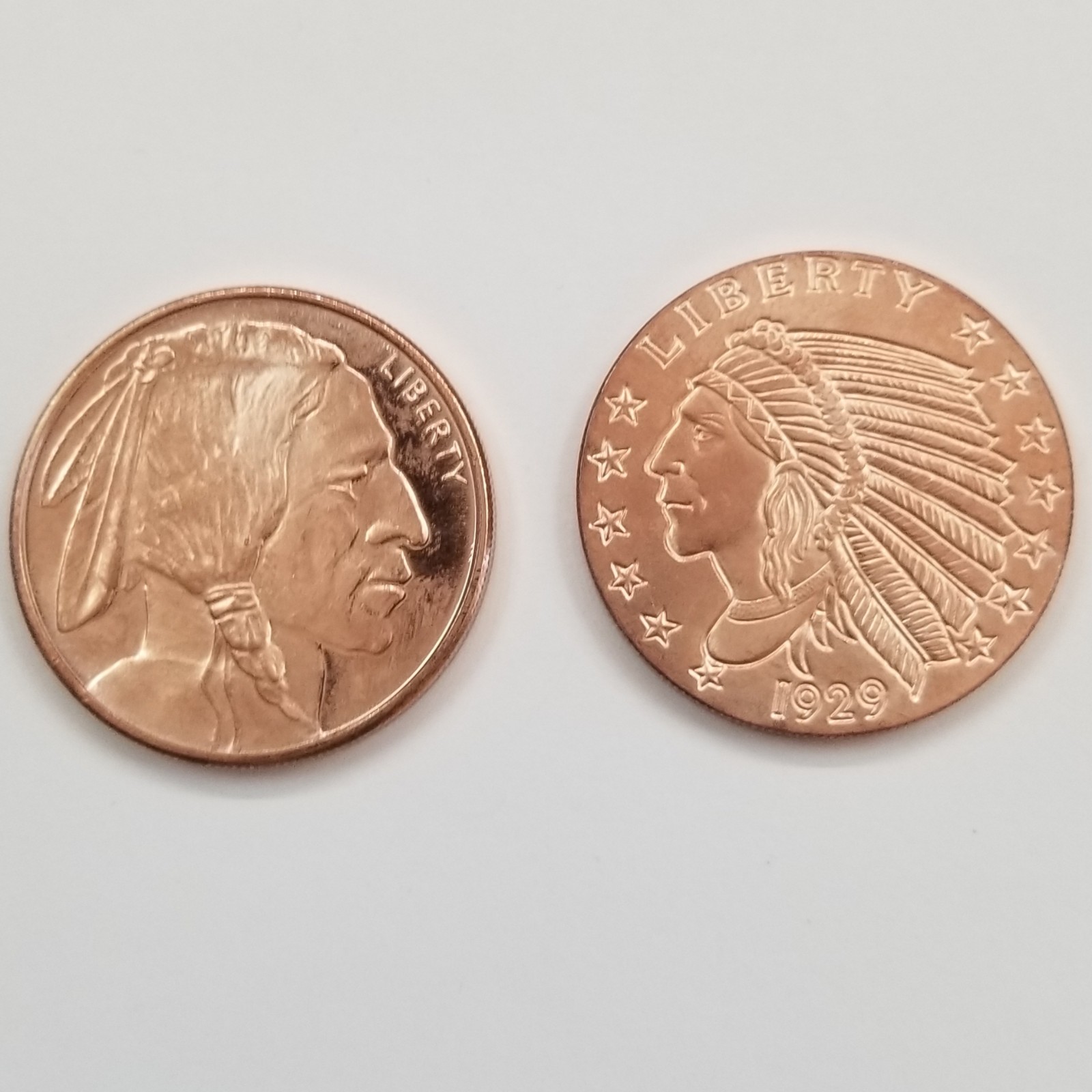 Two Fine Copper Rounds
