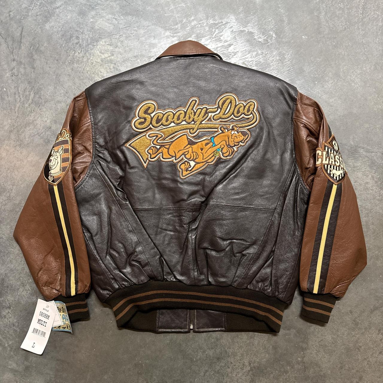 Vintage 90s NWT Scooby Doo Cartoon Network Deadstock Leather Jacket