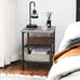 Set of 2 Side Tables with Adjustable Mesh Shelves, for Living Room, Bedroom