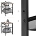 Set of 2 Side Tables with Adjustable Mesh Shelves, for Living Room, Bedroom