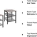 Set of 2 Side Tables with Adjustable Mesh Shelves, for Living Room, Bedroom