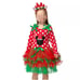 NEW Minnie Mouse Girls Long Sleeve Christmas Tutu Dress with matching hairbow