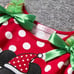 NEW Minnie Mouse Girls Long Sleeve Christmas Tutu Dress with matching hairbow