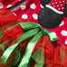 NEW Minnie Mouse Girls Long Sleeve Christmas Tutu Dress with matching hairbow