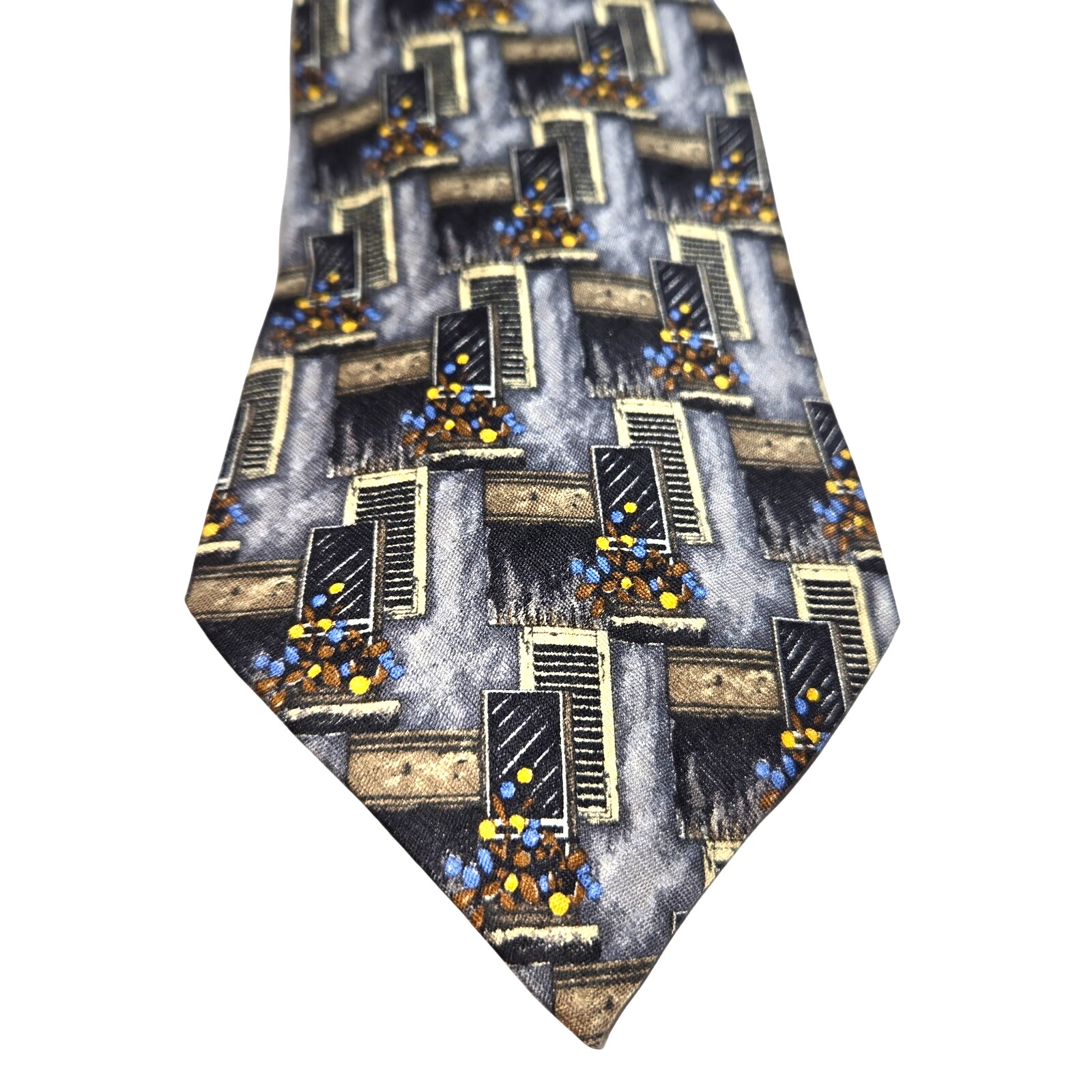 Ermenegildo Zegna 100% Silk Italian Luxury Fashion Tie 3 3/4 wide 60 long