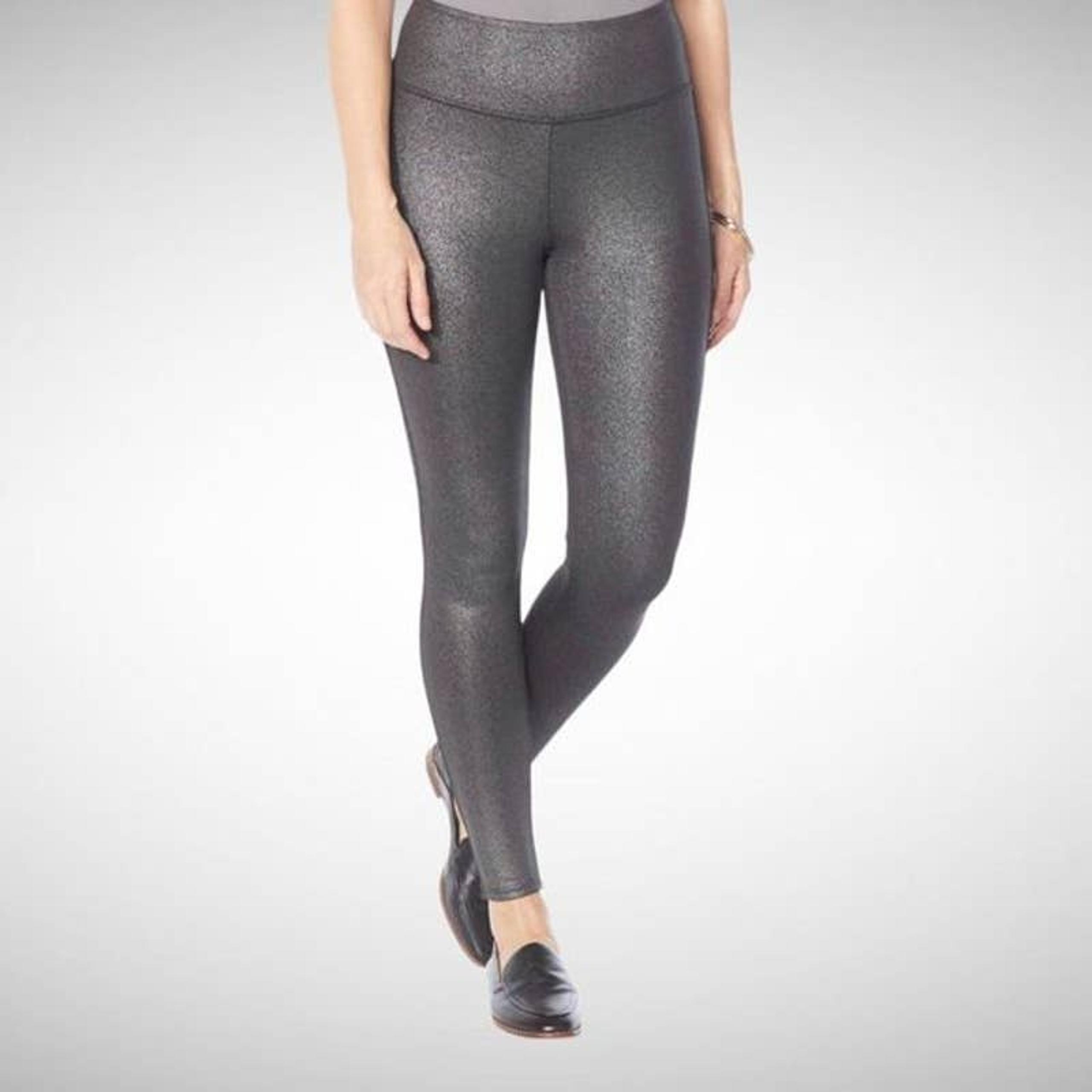 NWT DG2 Diane Gilman Gray Slim Sleek Coated Faux Leather Style Skinny Legging XS