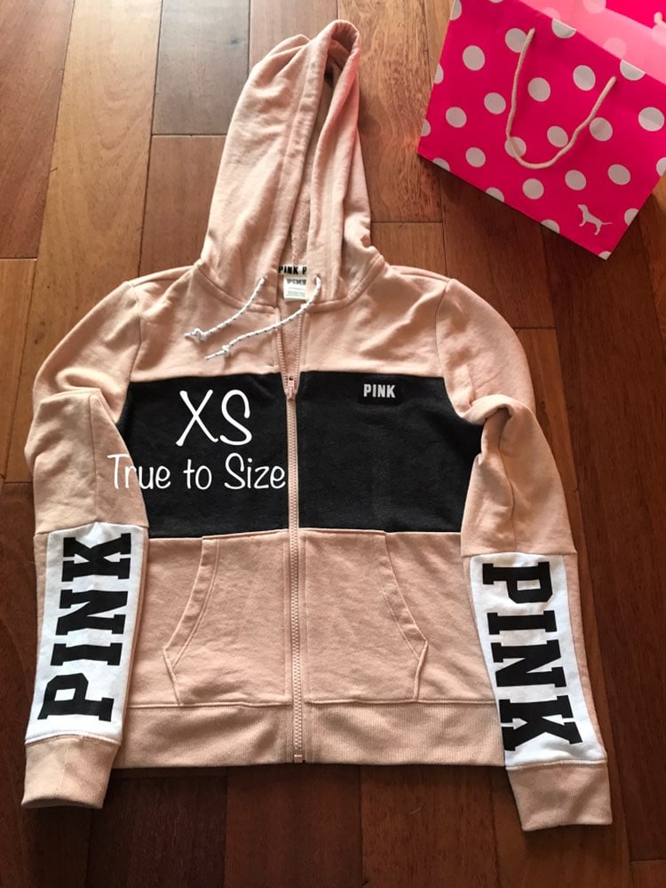 VS PINK Full Zip Hoodie EXTRA SMALL