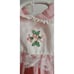 Vtg Bryan Pinafore Ruffle Lace Pink White stripeBaby Girl Bib Dress Sz 18 Months