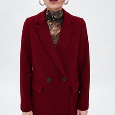 Zara menwear burgandy coat