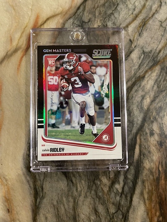2018 Score Calvin Ridley Gem Masters Alabama Rookie Card RC #1/1 Jaguars