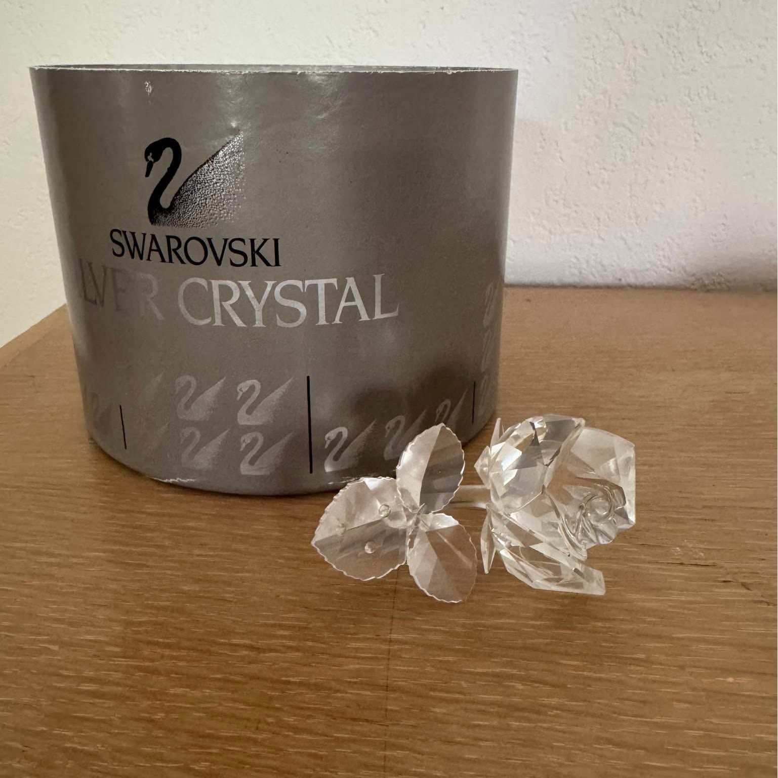 Swarovski Silver Crystal Blooming Rose with Original Box & Insert
