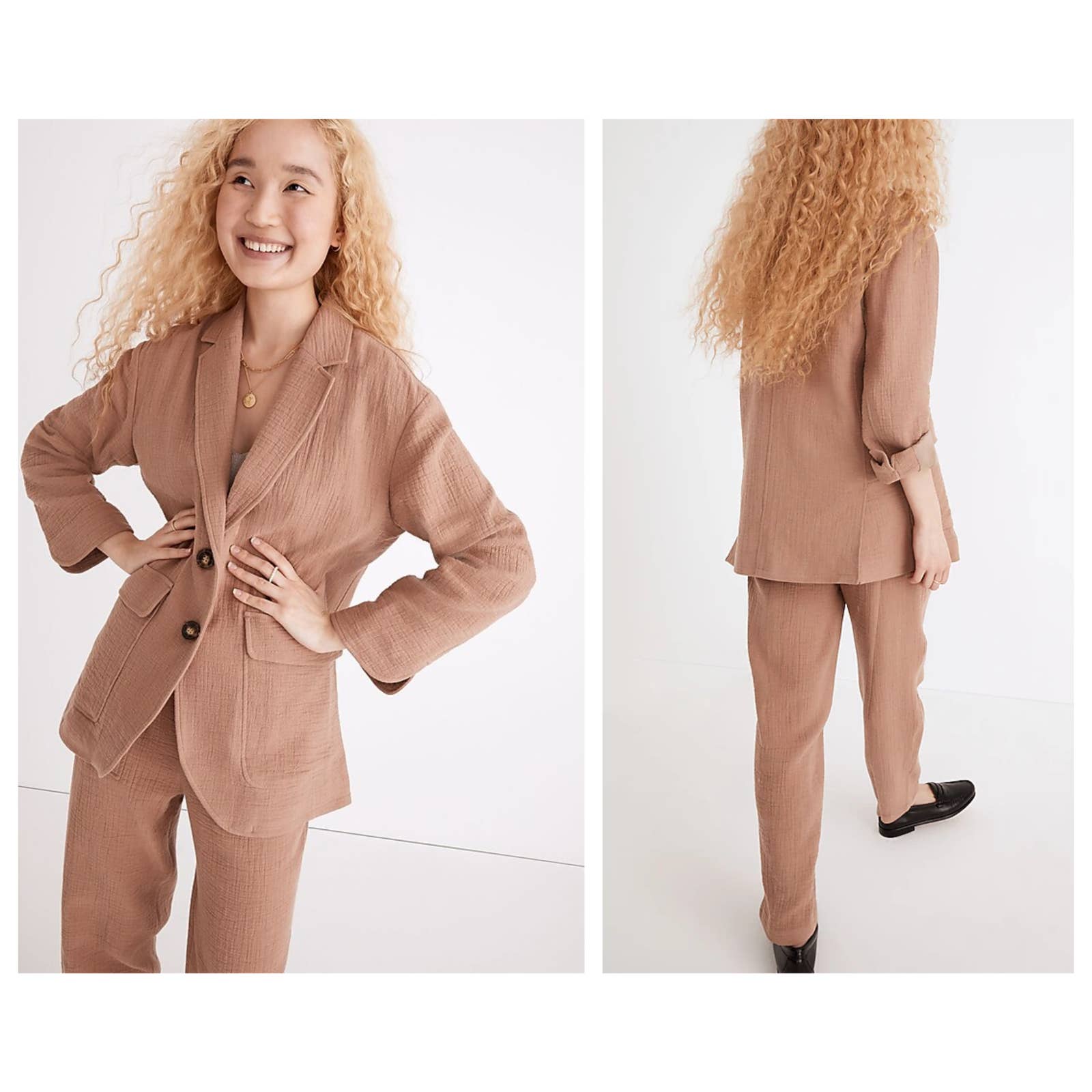 Madewell Cotton-Linen Relaxed Larsen Blazer (M)