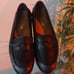 Coach Black Leather Casual Flat Shoes Womens Size 7 B (pre owned)