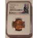 India - British George V 1935 (C) 1/4 Anna MS63 RB NGC Peafowl Label