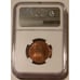 India - British George V 1935 (C) 1/4 Anna MS63 RB NGC Peafowl Label