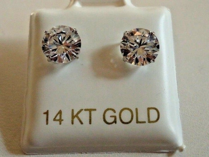 14KT SOLID GOLD 1 CT ROUND DIAMOND