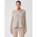 Eileen Fisher Grey Peruvian Alpaca Loop Turtleneck Boxy Fit Sweater Top Size L