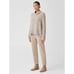Eileen Fisher Grey Peruvian Alpaca Loop Turtleneck Boxy Fit Sweater Top Size L