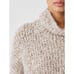 Eileen Fisher Grey Peruvian Alpaca Loop Turtleneck Boxy Fit Sweater Top Size L