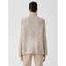 Eileen Fisher Grey Peruvian Alpaca Loop Turtleneck Boxy Fit Sweater Top Size L