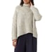 Eileen Fisher Grey Peruvian Alpaca Loop Turtleneck Boxy Fit Sweater Top Size L